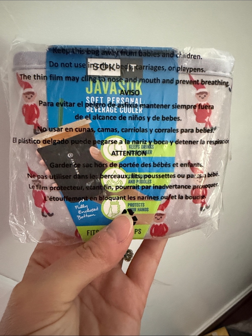 Javasok elf on shelf cup sleeve small